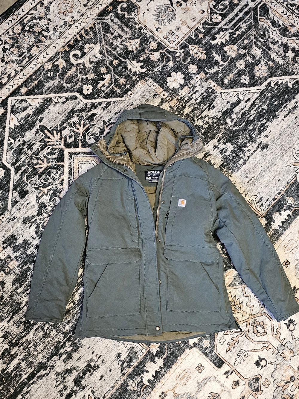 Carhartt Women's Teal Hooded Rain Defender Jacket